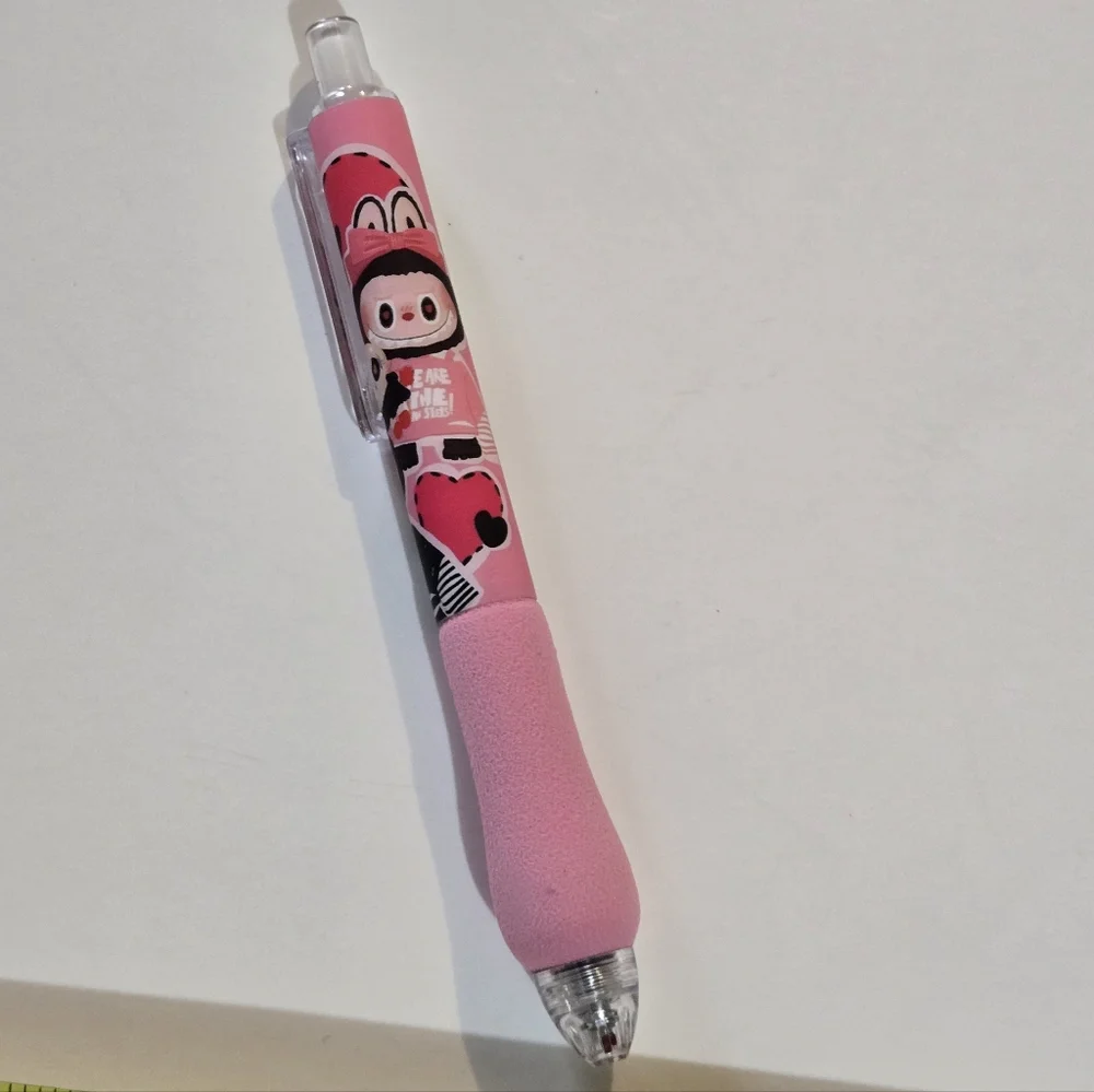 🍒🍒 Charming Pink Labubu Pen With Cushion Grip